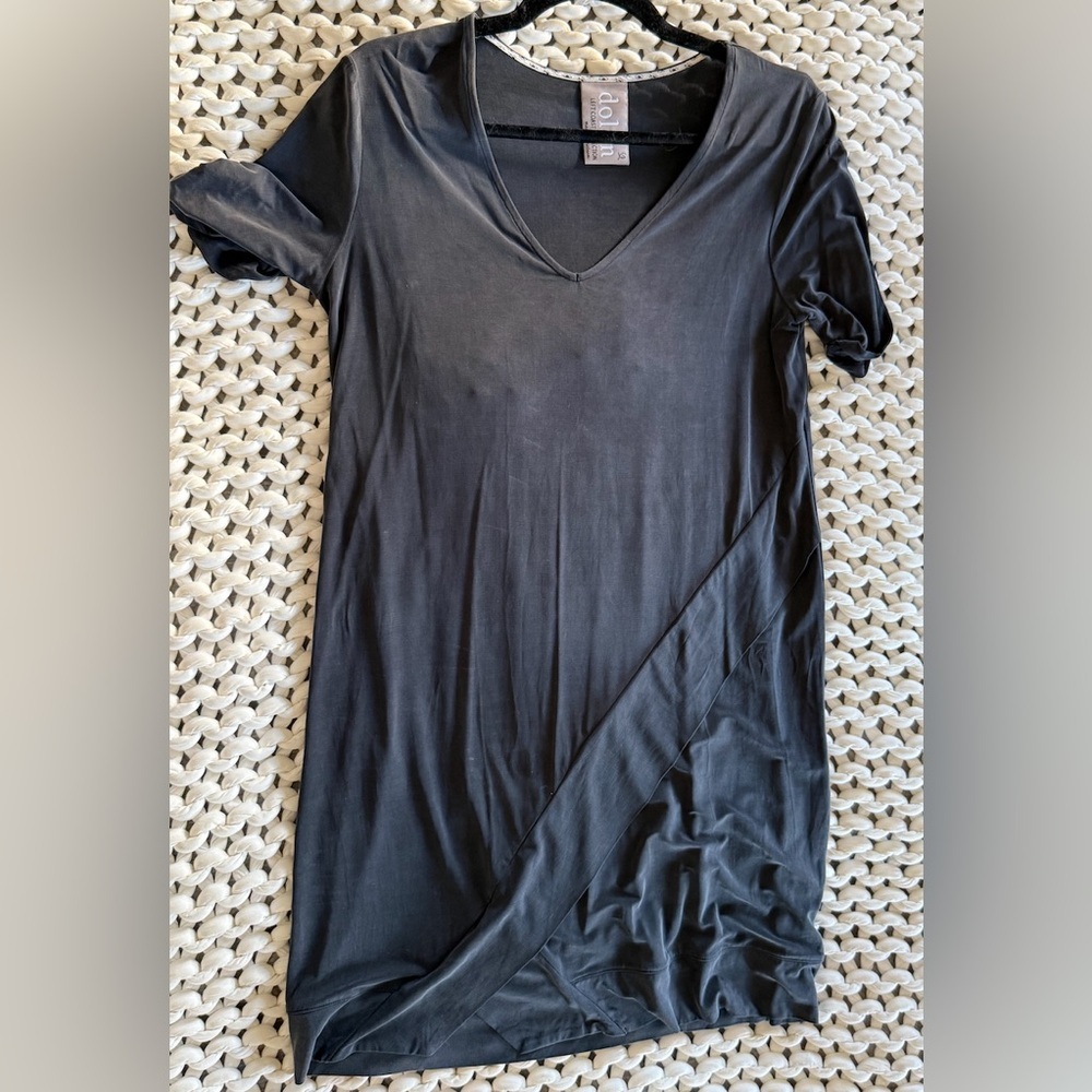 Anthropologie Dolan Gray Shift Dress | Faux Wrap Detail | Knee Length Size XS